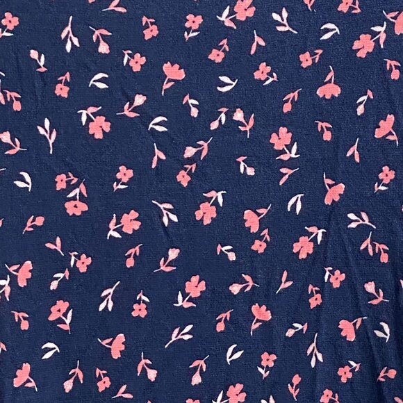 41 Hawthorn Bridgitte Knit Navy and Pink Floral Print Short Sleeve Dress - Picture 3 of 5
